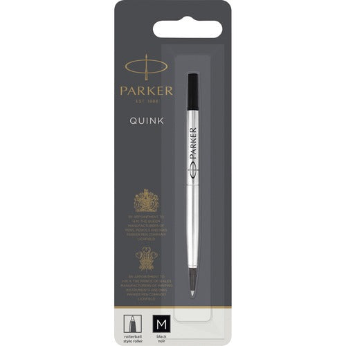 Parker Pen Refill, f/Parker Rollerball, Medium Point, Black