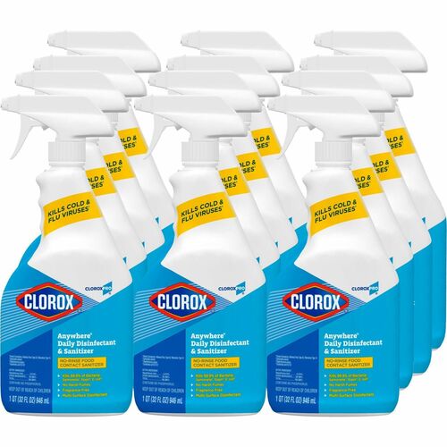Clorox Company Sanitizing/CleanerSpray,f/HardSurfaces,32oz, 12/CT,18CT/BD