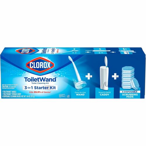 Clorox Company ToiletWandStarterKit,6 DisposableHeads,6KT/CT,18CT/BD,BE/WE