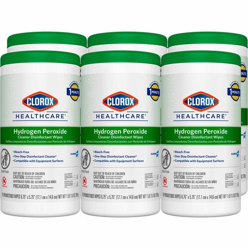 Clorox Company Disinfecting Wipes,w/Hydrogen Peroxide,155 Wipes,450/PL,WE
