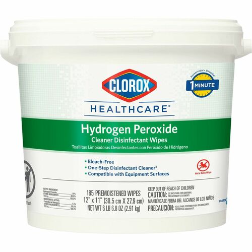 Clorox Company Disinfecting Wipes,w/Hydrogen Peroxide,185 Wipes,50/BD,WE