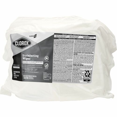 Clorox Company Disinfecting Wipes, Fresh Scent, 700-Wipe, 7"x7", White
