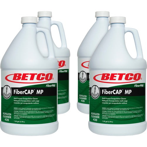 Betco Corporation Carpet Cleaner, Encapsulation, 1 Gallon, 4/CT, Light Straw
