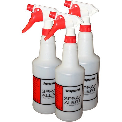 Impact Products Spray Bottles, 24oz, 4-1/2"Wx3/5"Diax11"H, 96/CT, White