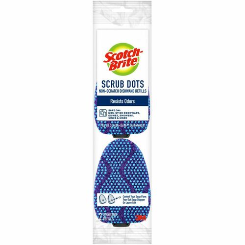 3M Refills f/Scotch-Brite Dots Dishwand, Nonscratch, 14/CT, BE