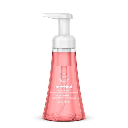 Method Products Handwash, Foaming, Pink Grapefruit, 10oz Pump, 6/CT, Pink