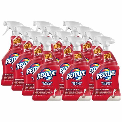 Reckitt Benckiser Stain Remover,f/Carpets,Resolve,Trigger Spray,22oz,12/CT