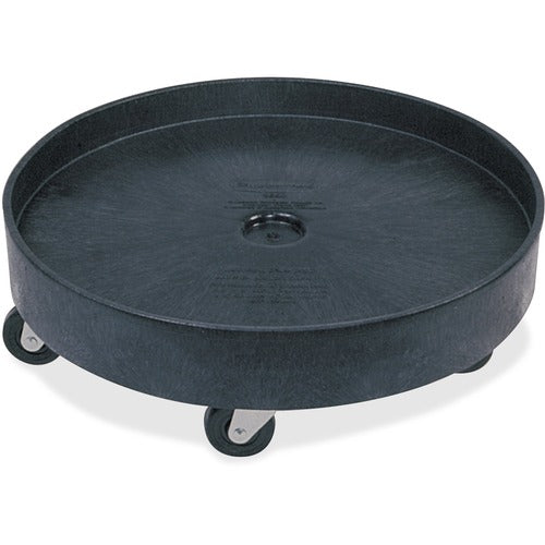Rubbermaid Commercial Products Drum Dolly, Round, f/55-Gallon Drum, 500 lb Cap, 2/CT, Black