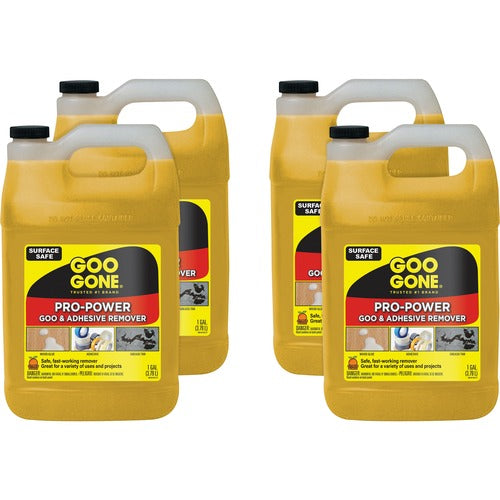 Weiman Products Adhesive Remover, Citrus Power, 1Gal, 4/CT, Orange