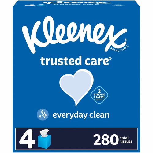 Kimberly-Clark Professional Facial Tissues,2-ply,8-1/5"x8-2/5",70Sht/BX,48/CT,WE