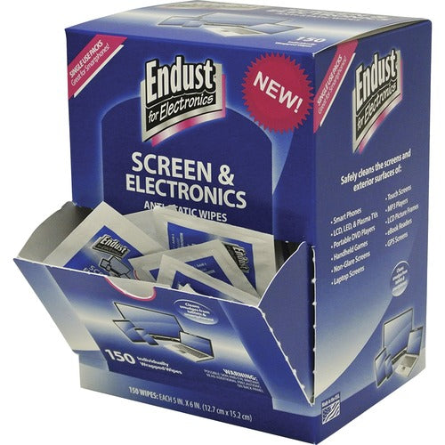 Norazza Inc Electronic Screen Wipes, Anti-Static, 5"Wx6"L, 150/PK, Blue