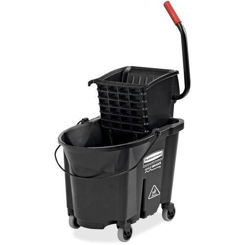 Rubbermaid Commercial Products Exec Series Mop Bucket Combo, 35Qt, Black