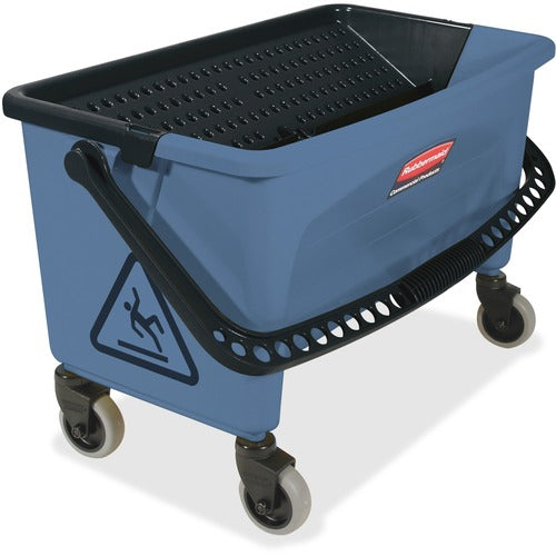 Rubbermaid Commercial Products Finish Bucket,w/Lid,20-Pad Capacity,26.2"x14.7"x16.2",BE