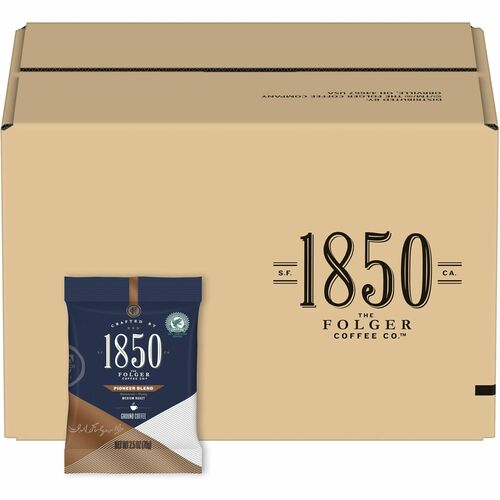 Folgers Coffee, 1850 Pioneer Blend, Medium, Ground, 2.5 oz, 24/CT-FOL21511