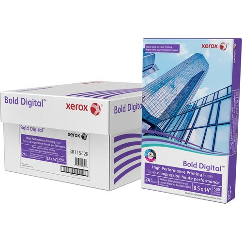 Xerox Paper, 24 lb, 98 Brightness, 8-1/2"Wx14"H, 500 SH/RM, White