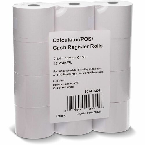 Iconex LLC Paper Roll, Blended Bond, 2-1/4"x150', 12/PK, WE