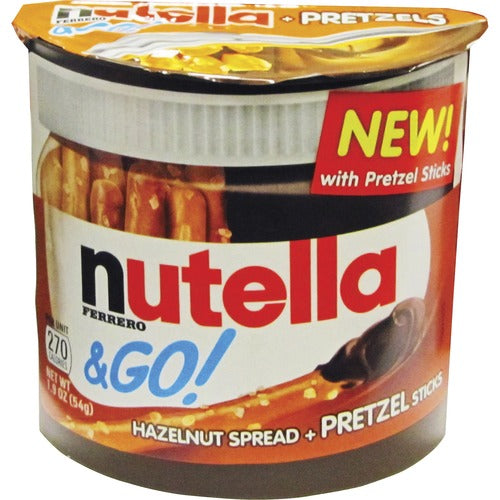 Ferrero Hazelnut Spread Snack, w/ Pretzel Sticks, 1.8 oz, 12/BX, MI-FER80401