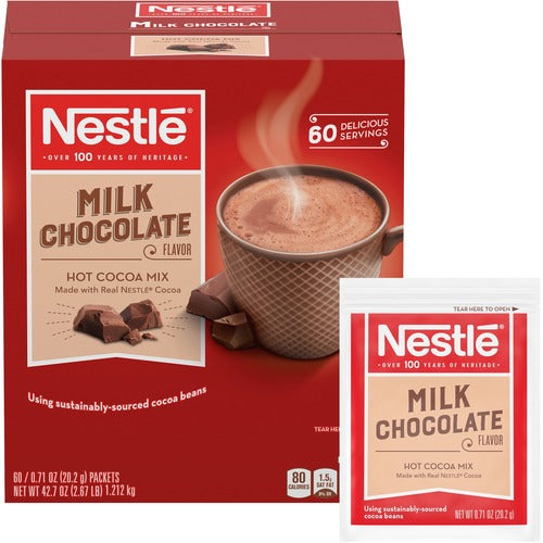 Nestle USA Hot Cocoa Mix, 20.2 g, 60/BX, Chocolate