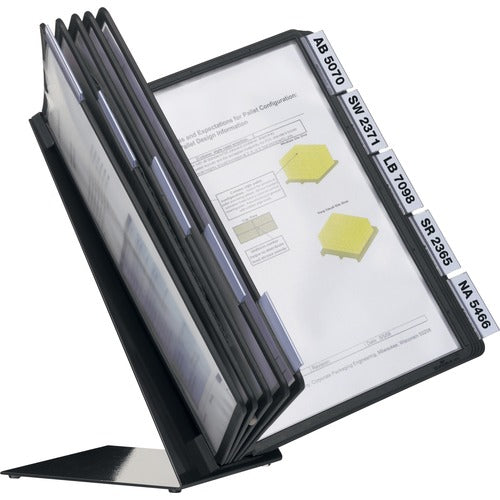 Durable Office Products Desk Panel System, 10 Panels/Tabs, BK