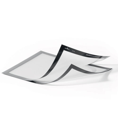 Durable Office Products Note Sign Holder, f/ 8-1/2"Wx11"H Inserts, 2/PK, Silver