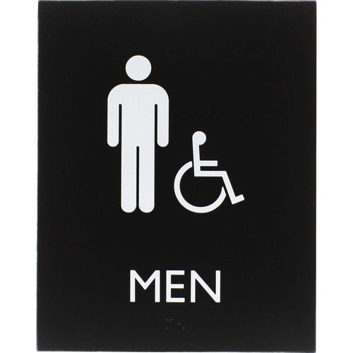 Lorell Sign, Men, Accessible, 6-4/5"Wx4/5"Lx8-1/2"H, Black