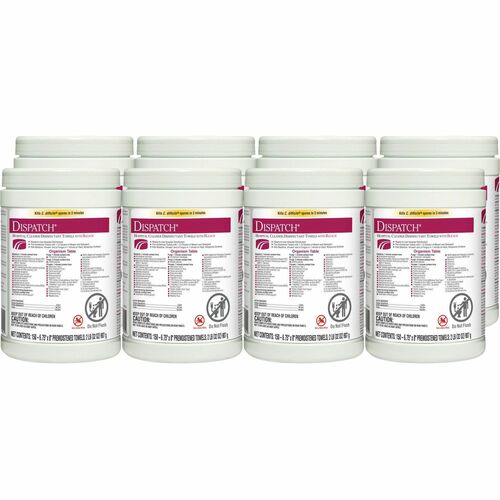 Clorox Company Disinfectant Towels, w/Bleach, 32 oz, 150/Canister, 8/CT,WE