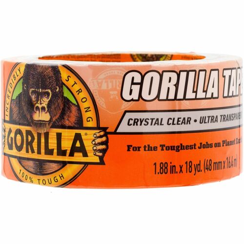 The Gorilla Glue Company Duct Tape, Crystal-Clear, 1-9/10"Wx54'L, Clear-GOR6060002