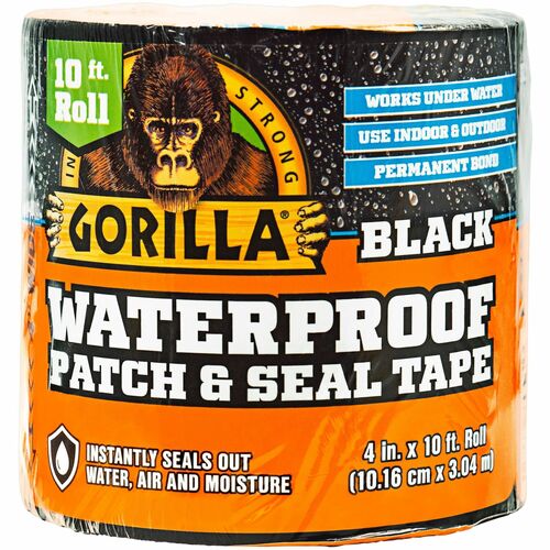 The Gorilla Glue Company Patch and Seal Tape, 4-1/4"Wx4-1/4"Lx4"H, Black-GOR4612502