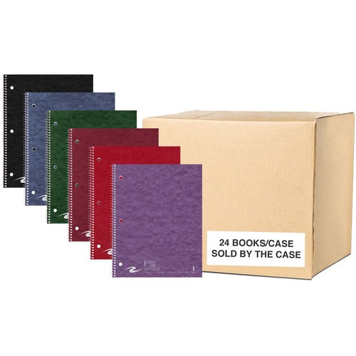 Roaring Spring Paper Products Notebook,1Subj,3HP,College-Rld,100Sht,9"x11",24/CT,AST