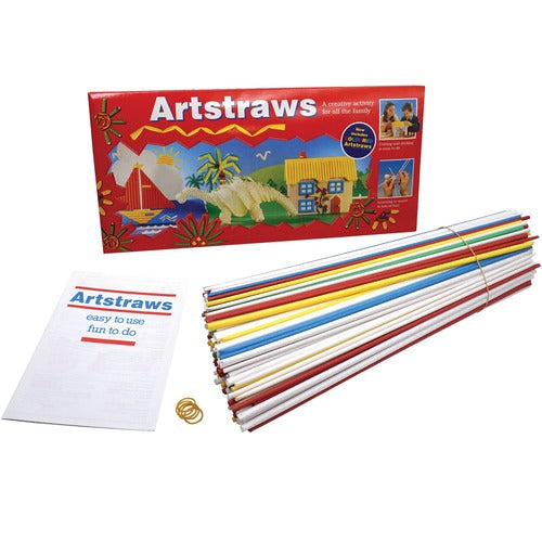 Pacon Artstraw, 3/20"Wx3/20"Lx16"H, 300/BX, Assorted