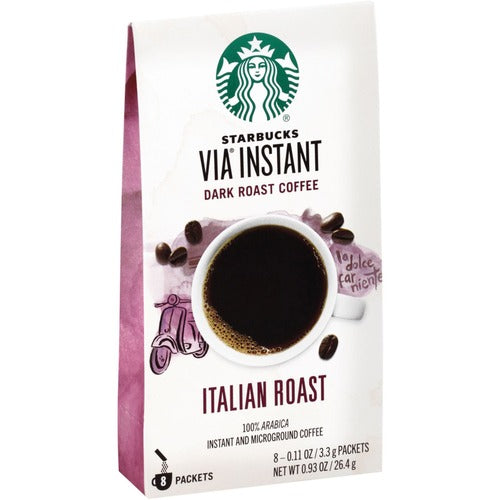 Starbucks Coffee Packets,Single Serve,3.3 grams, 8/BX, Italian Roast