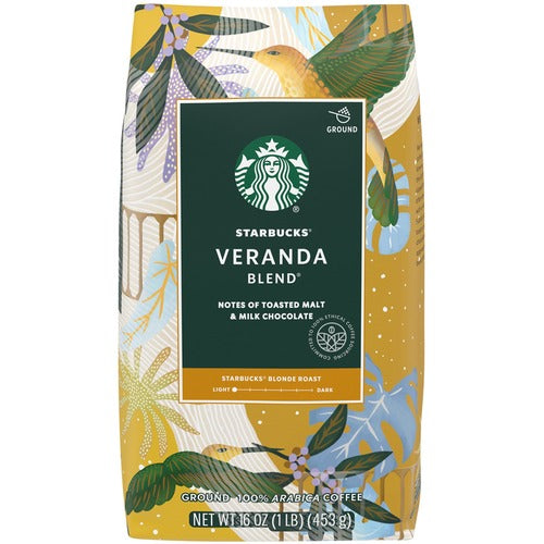 Starbucks Ground Coffee, Veranda Blend, Blonde Roast, 1 lb Bag