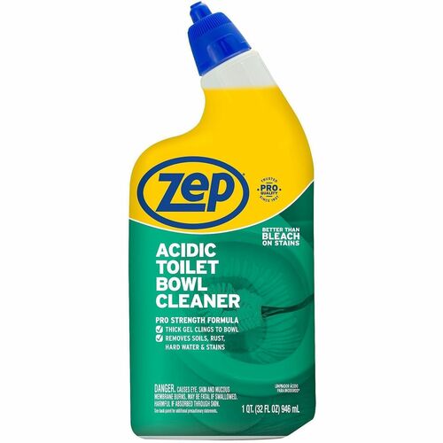 Zep Commercial Toilet Bowl Cleaner, Acidic, 32oz., Blue