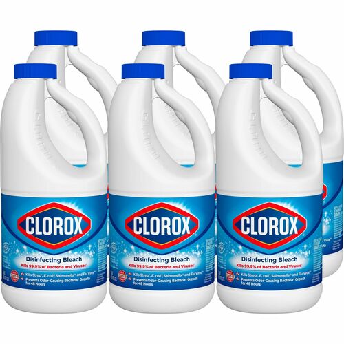 Clorox Company Bleach, Liquid, Disinfectant, Conc, 43oz, 6/CT, Clear