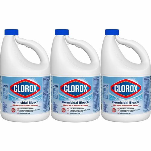 Clorox Company Bleach, Liquid, Germicidal, Conc, 121 fl oz, 3/CT, Clear