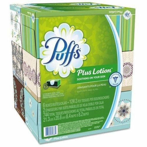 Procter & Gamble Commercial Facial Tissue,w/Lotion,2-Ply,124/BX,6BX/PK,4PK/CT,WE