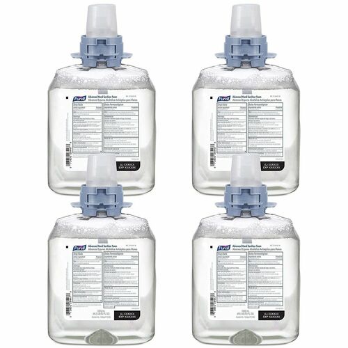 Gojo Hand Sanitizer, Foam, f/PURELL FMX-12, 1200ml, 4/CT, Clear-GOJ519204CT