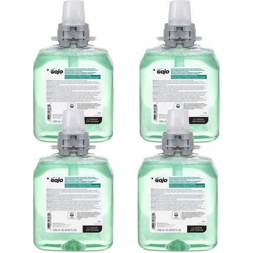 Gojo Body Wash/Shampoo, Foam, f/FMX-12, 1250ml, 4/CT, Green-GOJ516304CT