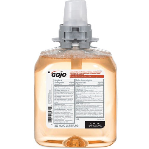 Gojo Soap Refill, Antibacterial, Foam, f/FMX-12, 1250ml, Amber-GOJ516204