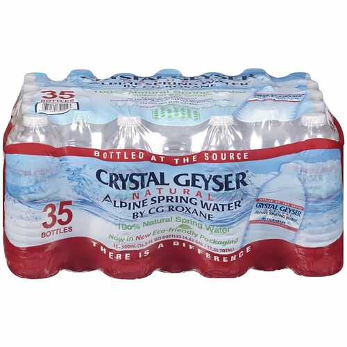Crystal Geyser Water Water, Bottled, 16.9oz, 35 Bottles/PK, 54/PL, Clear