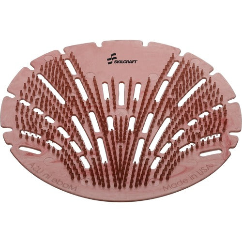 SKILCRAFT Urinal Screen, 45-Day Life, Mango Bay,10/BX, Red