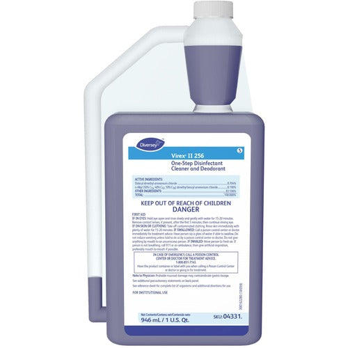 Diversey Care Disinfectant Cleaner, Concentrate, Virex, 32 oz, 6/CT, BE-DVO04331