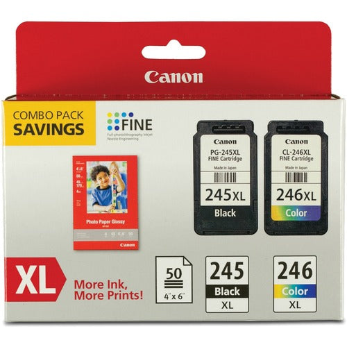 Canon Ink Cartridges,XL Combo Pack,PG245/CL246,50Sht Photo Paper