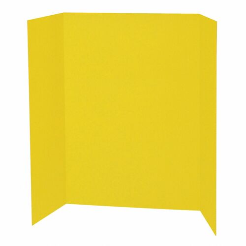 Pacon Presentation Board, Single Wall, 48"x36", 4/CT, Yellow