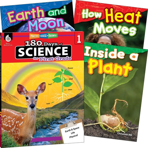 Shell Education Teacher Created Materials Learn At Home Books, Science Bundle, Grade 1, 4/ST