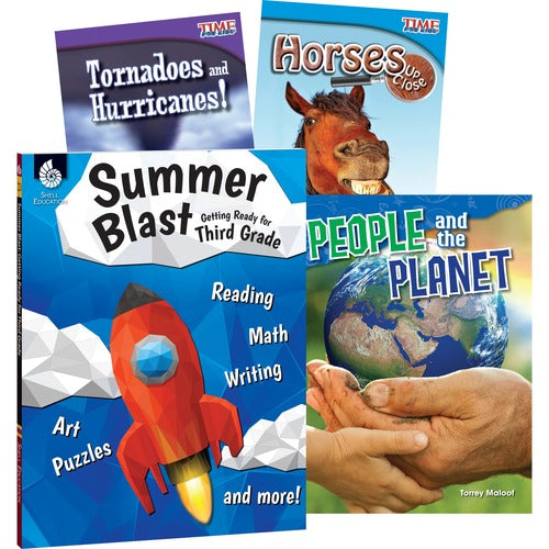 Shell Education Teacher Created Materials Learn At Home Books,Summer Science,w/Workbook,Grade 3,4/ST