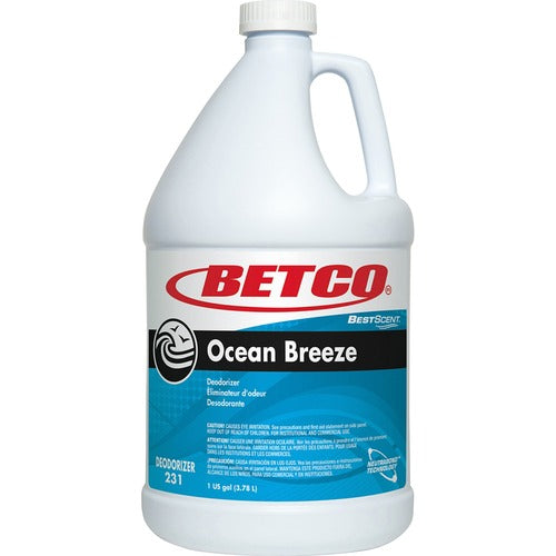 Betco Corporation Deodorizer,Conc Liquid,Ocean Breeze,1 Gal,Turquoise