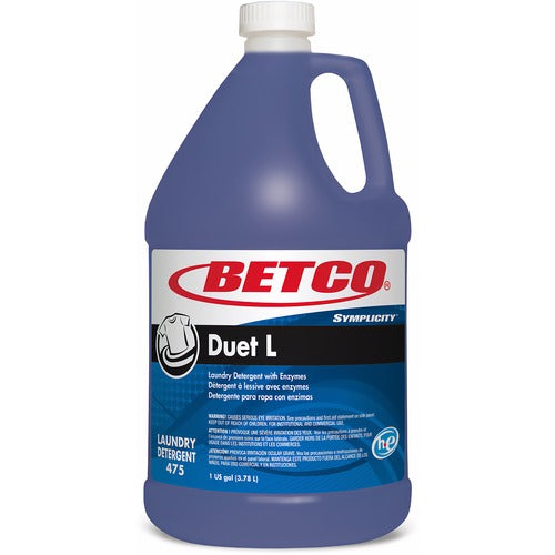 Betco Corporation Laundry Detergent, Liquid, Concentrated, 1 Gal, 4/CT, Blue