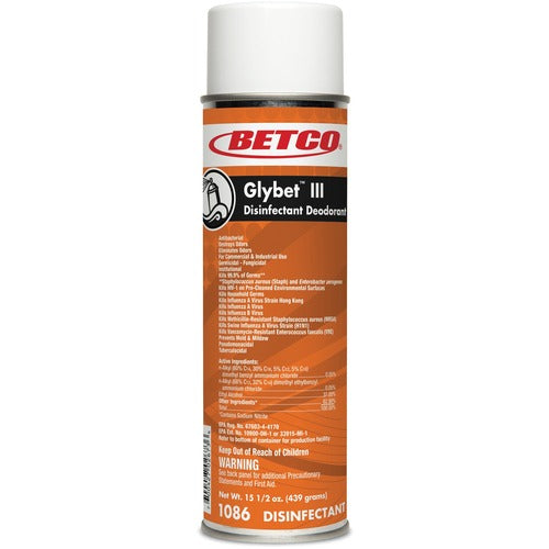 Betco Corporation Disinfectant Deodorizer Spray, 15.5oz, 12/CT, Clear