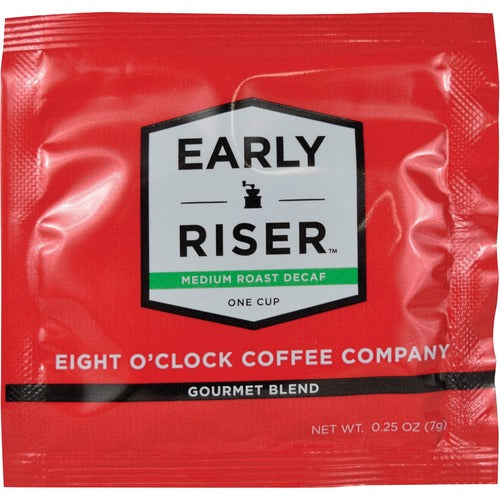 Coffee Pro Coffee, Early Riser, Decaf, 1-Cup Pouch, 200/CT, Brown